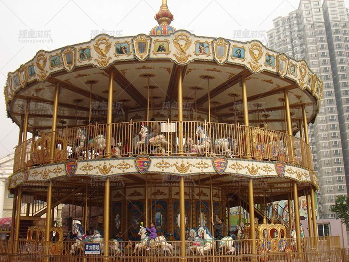 公園游樂設(shè)備雙層轉(zhuǎn)馬 公園游樂設(shè)備雙層轉(zhuǎn)馬