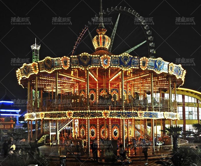 公園游樂設(shè)備雙層轉(zhuǎn)馬 公園游樂設(shè)備雙層轉(zhuǎn)馬