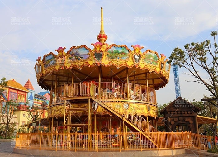 公園游樂設(shè)備雙層轉(zhuǎn)馬 公園游樂設(shè)備雙層轉(zhuǎn)馬
